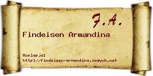 Findeisen Armandina névjegykártya